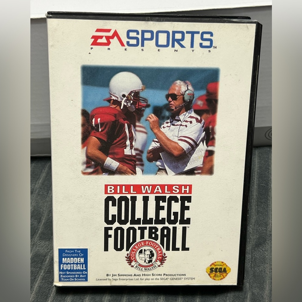 Bill Walsh College Football (Sega Genesis) Case & Cartridge Tested